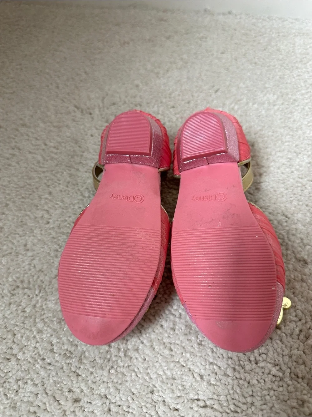 Disney Pink Aurora Gemstone Ankle-Strap Dress-Up Play Shoes Size 7